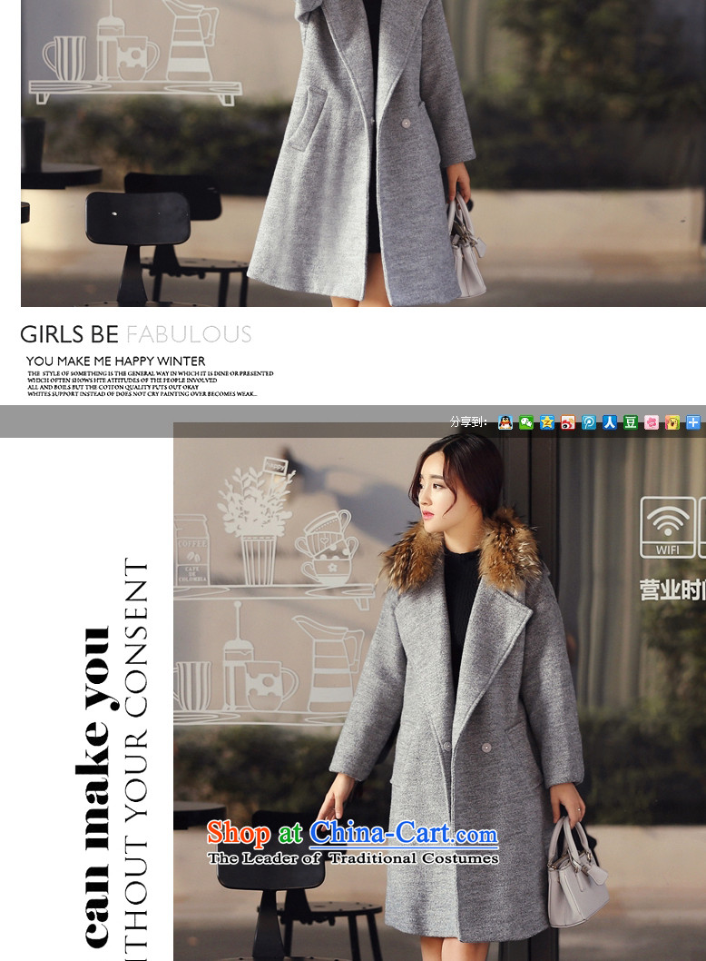 The fall of 2015 taipingwang in long hair? coats female 875 gray  M picture, prices, brand platters! The elections are supplied in the national character of distribution, so action, buy now enjoy more preferential! As soon as possible.
