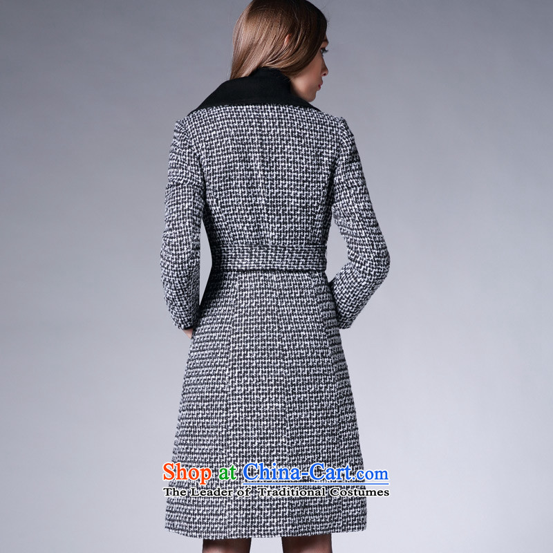 Zk Western women 2015 Fall/Winter Collections new chidori. Long Large lapel gross? a wool coat female jacket coat gray Xl,zk,,, shopping on the Internet