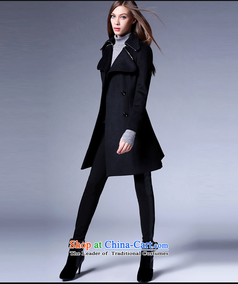 Zk Western women 2015 Fall/Winter Collections new suit for gross butted? Long Sau San a wool coat female black woolen coat XL Photo, prices, brand platters! The elections are supplied in the national character of distribution, so action, buy now enjoy more preferential! As soon as possible.