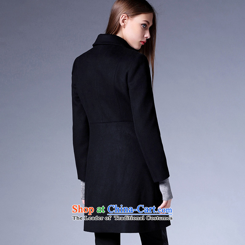 Zk Western women 2015 Fall/Winter Collections new suit for gross butted? Long Sau San a wool coat female black woolen coat Xl,zk,,, shopping on the Internet
