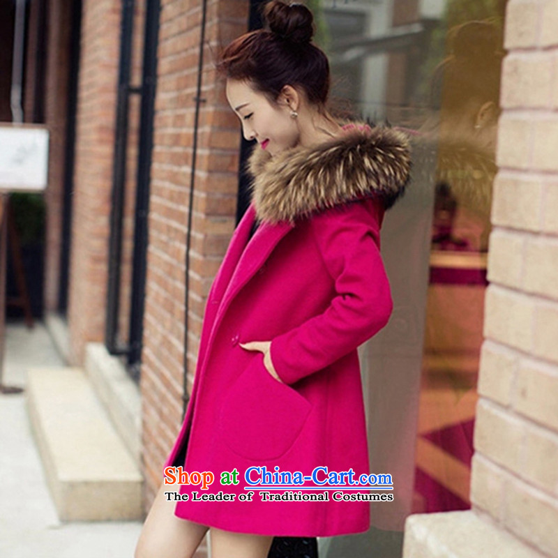 Morcar Connie snow  2015 autumn and winter new Korean fashion Sau San Mao jacket? S Moka Red Snow (mokanixue ni) , , , shopping on the Internet