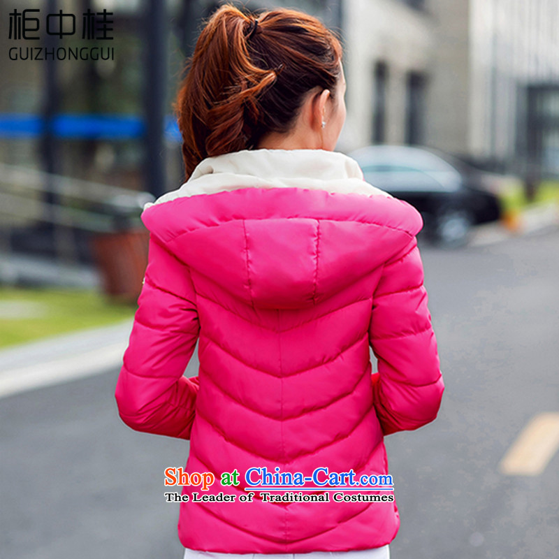 Cabinet Kwai 2015 winter new Korean large Sau San cotton coat girl in a small padded coats thickened short cotton jacket B186 female in the red , L, Cabinet-gye , , , shopping on the Internet