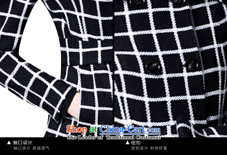 Zk Western women 2015 Fall/Winter Collections new monochrome, long hair? jacket commuter Sau San video thin a wool coat with latticed S picture, prices, brand platters! The elections are supplied in the national character of distribution, so action, buy now enjoy more preferential! As soon as possible.