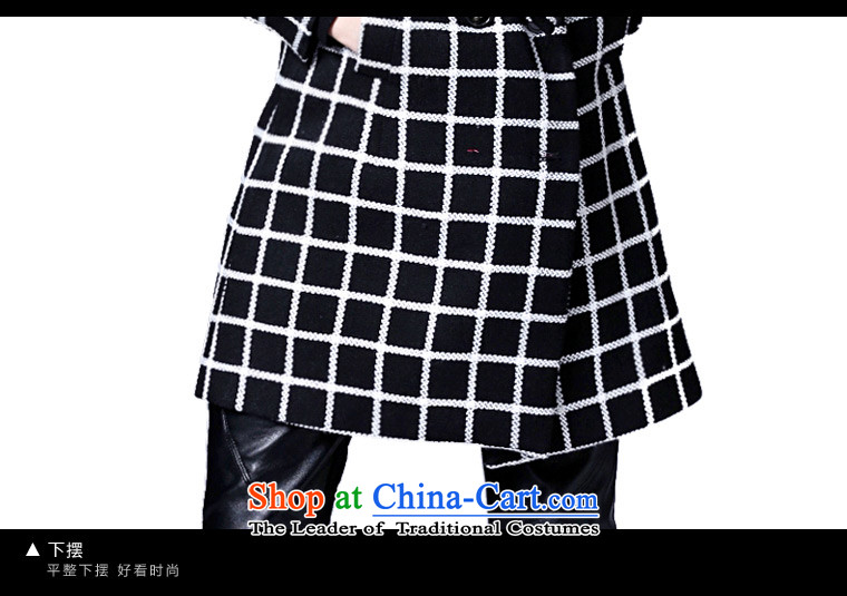 Zk Western women 2015 Fall/Winter Collections new monochrome, long hair? jacket commuter Sau San video thin a wool coat with latticed S picture, prices, brand platters! The elections are supplied in the national character of distribution, so action, buy now enjoy more preferential! As soon as possible.