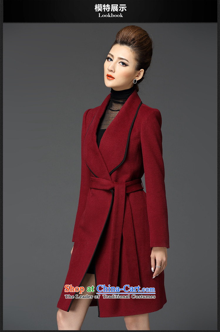 Meath Yang Chi An original 2015 autumn and winter new western temperament long-sleeved thin in the long graphics Sau San gross red jacket S pictures?, prices, brand platters! The elections are supplied in the national character of distribution, so action, buy now enjoy more preferential! As soon as possible.