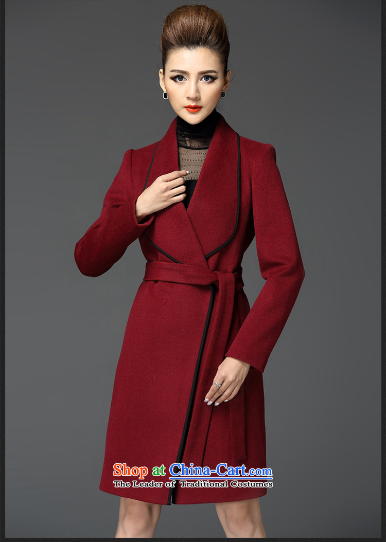 Meath Yang Chi An original 2015 autumn and winter new western temperament long-sleeved thin in the long graphics Sau San gross red jacket S pictures?, prices, brand platters! The elections are supplied in the national character of distribution, so action, buy now enjoy more preferential! As soon as possible.