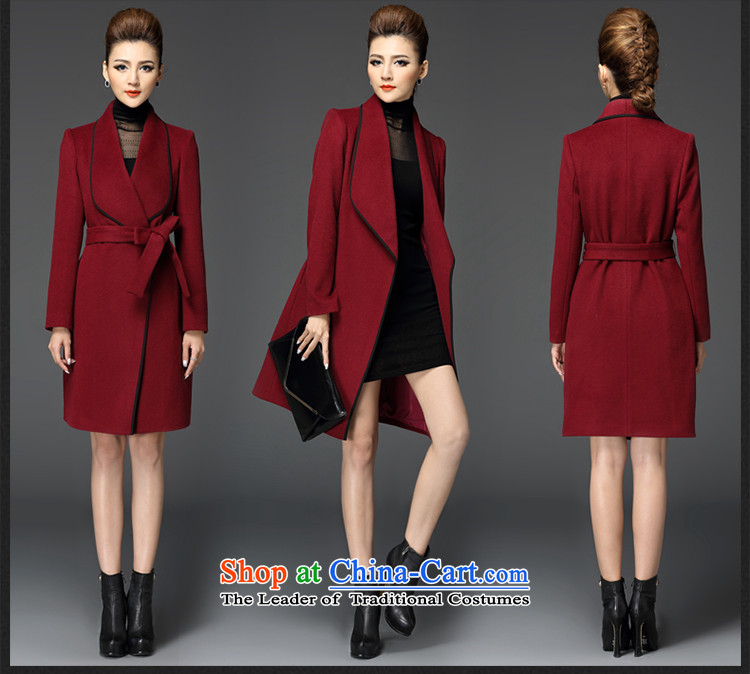 Meath Yang Chi An original 2015 autumn and winter new western temperament long-sleeved thin in the long graphics Sau San gross red jacket S pictures?, prices, brand platters! The elections are supplied in the national character of distribution, so action, buy now enjoy more preferential! As soon as possible.