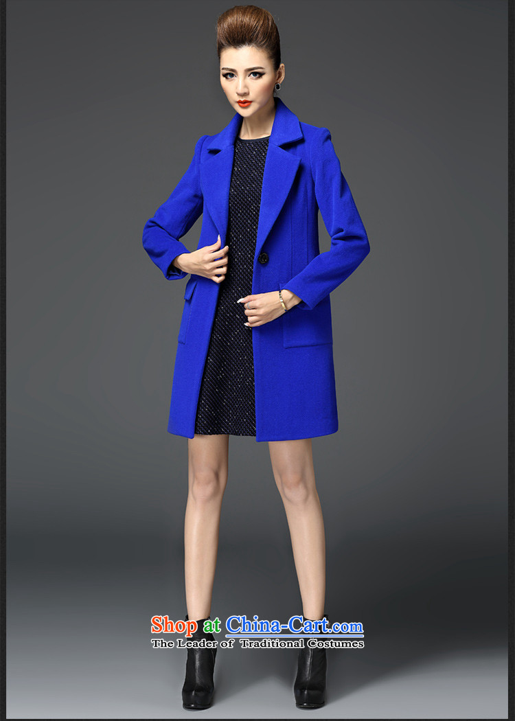 Meath Yang original fang 2015 autumn and winter included new long-sleeved jacket gross? in double-long coats of female blue S? Picture, prices, brand platters! The elections are supplied in the national character of distribution, so action, buy now enjoy more preferential! As soon as possible.