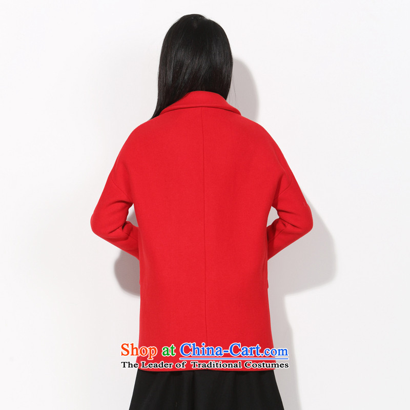 A romantic RMEO/ 2015 Winter Female new stylish and elegant wild Lok rotator cuff wool overcoats 85466111? RED M, a romantic shopping on the Internet has been pressed.