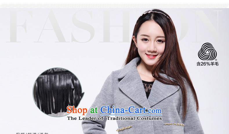 Flower to 2015 winter clothing new Korean lapel gross? edging short-jacket)? female 30VD40663 light gray S picture, prices, brand platters! The elections are supplied in the national character of distribution, so action, buy now enjoy more preferential! As soon as possible.