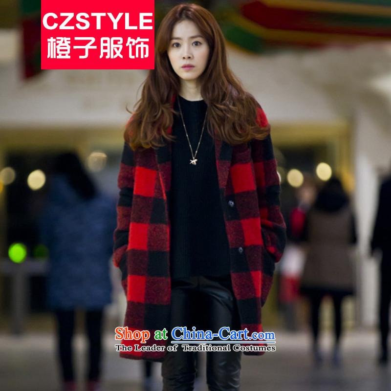 Install the latest autumn and winter czstyle2015, Korean female stars in the same generous long winter a wool coat gross? female red m,czstylebychez,,, jacket shopping on the Internet