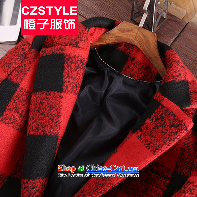 Install the latest autumn and winter czstyle2015, Korean female stars in the same generous long winter a wool coat gross? female red m,czstylebychez,,, jacket shopping on the Internet