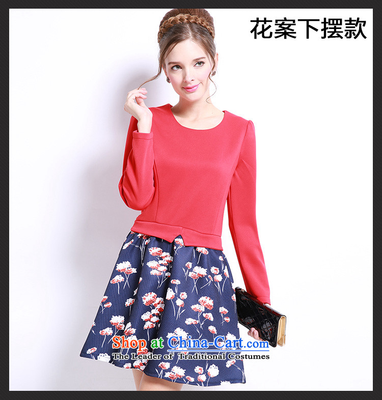 Shani Flower Lo 200 catties 2015 XL fall inside the thick mm round leaders Korean dresses 9981 long-sleeved gray powder under subsection 6XL picture, prices, brand platters! The elections are supplied in the national character of distribution, so action, buy now enjoy more preferential! As soon as possible.