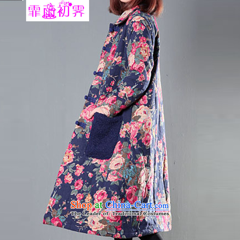 The beginning of the rain. Arpina ji 2015 winter new Korean version of large numbers of ladies retro national winds flowerpot collar thick cotton detained 592 safflower XL recommendations 140-155 around 922.747, Fei Yu Ji (fei apr early la pluie è) , , , shopping on the Internet