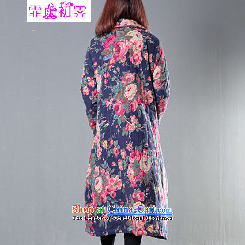 The beginning of the rain. Arpina ji 2015 winter new Korean version of large numbers of ladies retro national winds flowerpot collar thick cotton detained 592 safflower XL recommendations 140-155 around 922.747, Fei Yu Ji (fei apr early la pluie è) , , , shopping on the Internet