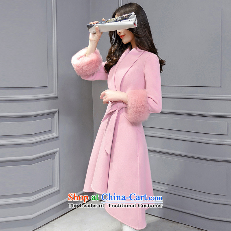 Scented Winter 2015 new urban elegance with a solid color Sau San Mao jacket V1798? pink S, scented (piaoxiang) , , , shopping on the Internet