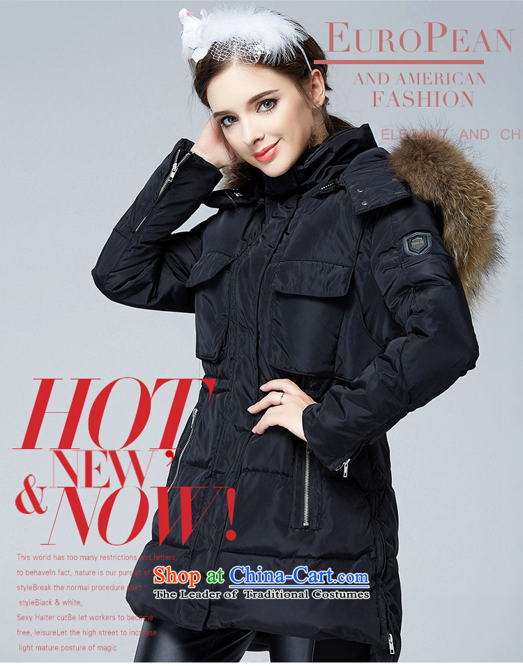 Rui Mei to  large 2015 Women's winter clothing new to xl warm in long-Nagymaros collar cap down jacket N9908 light blue 3XL pre-sale 7 days shipment pictures, prices, brand platters! The elections are supplied in the national character of distribution, so action, buy now enjoy more preferential! As soon as possible.