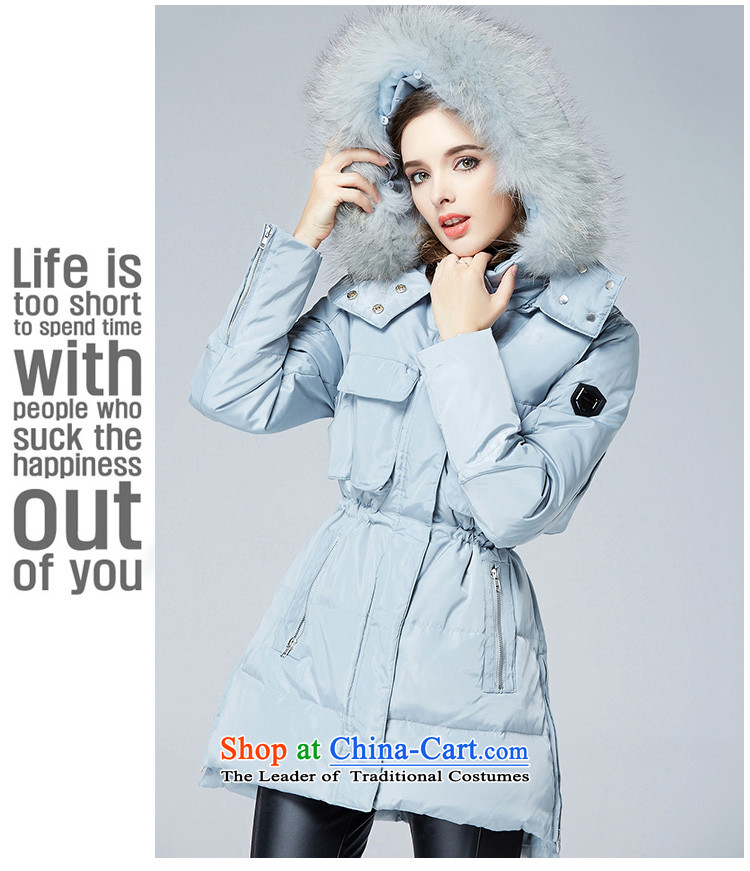 Rui Mei to  large 2015 Women's winter clothing new to xl warm in long-Nagymaros collar cap down jacket N9908 light blue 3XL pre-sale 7 days shipment pictures, prices, brand platters! The elections are supplied in the national character of distribution, so action, buy now enjoy more preferential! As soon as possible.