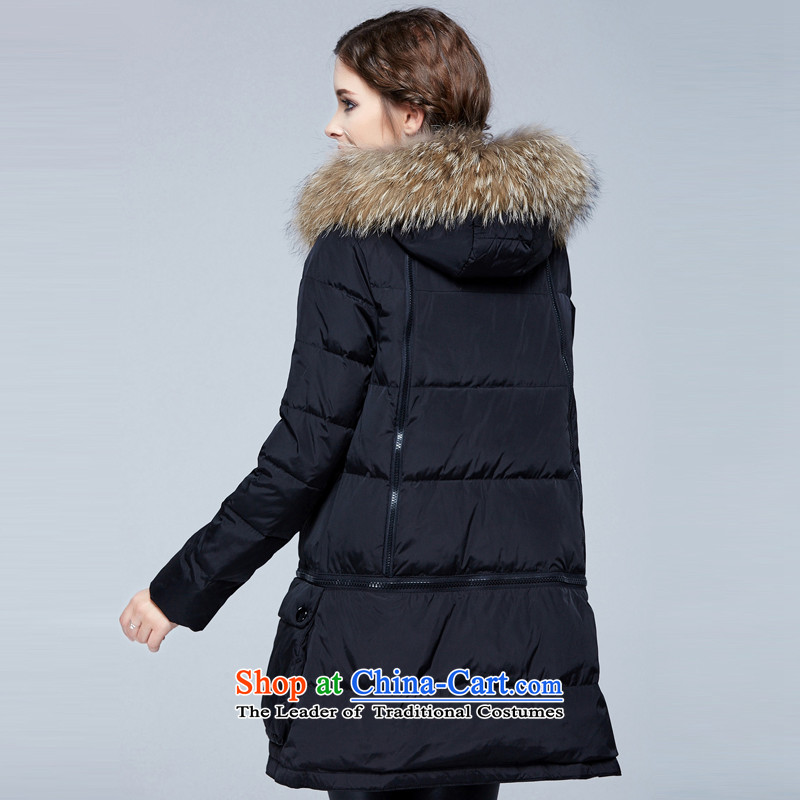 Rui Mei to  large 2015 Women's winter clothing new to xl warm in long-Nagymaros collar cap down jacket N9905 black 3XL  pre-sale 7 days, the US to ship Rui (RIUMILVE) , , , shopping on the Internet