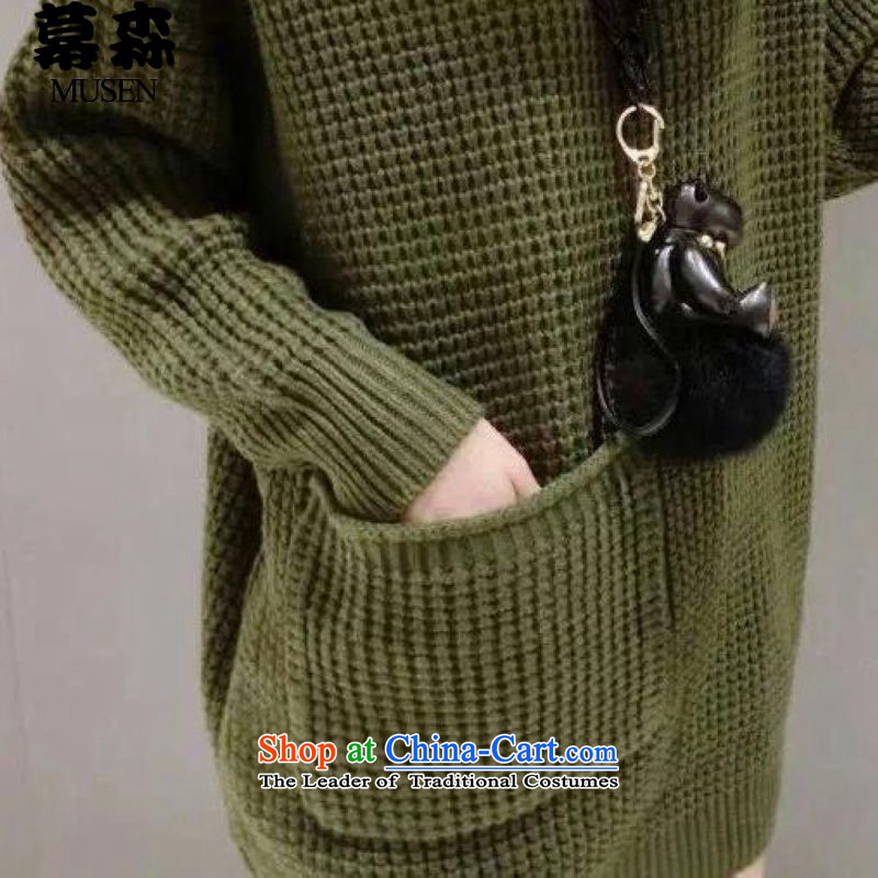 The sum of the autumn and winter 2015 large ladies casual clothes in Europe stylish pullovers wild thick line pocket will gray sweater, the sum has been pressed shopping on the Internet