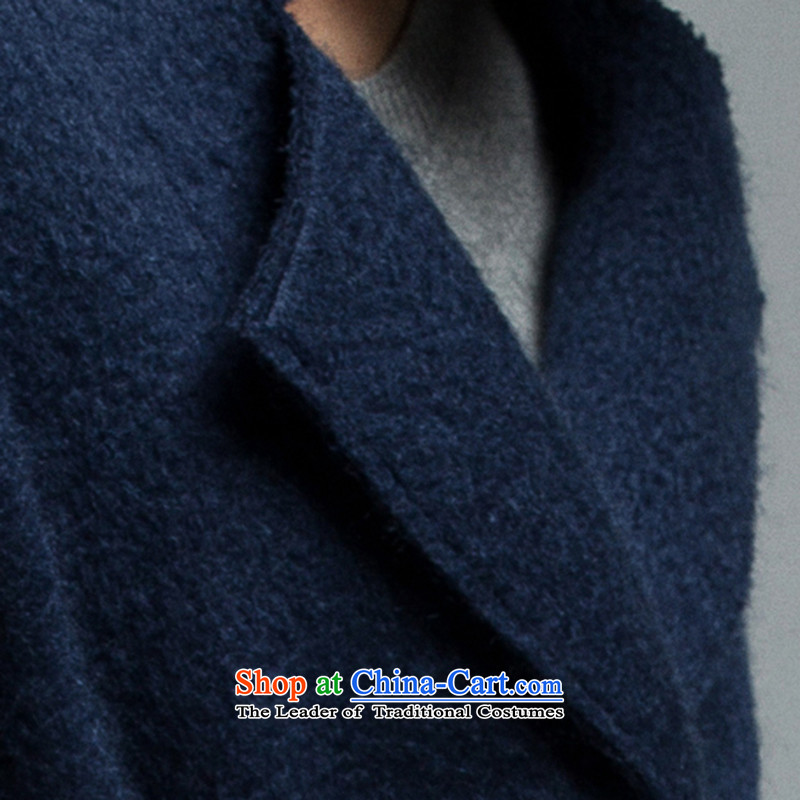 In the winter of 2015, a D new product for connecting the lapel Lok rotator cuff long-plush terry bathrobes blue coat L,d,,,? Online Shopping