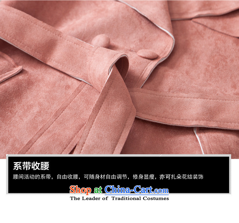 In accordance with the World Hsichih windbreaker female spring and autumn 2015 Autumn replacing New Sau San Uk suede female windbreaker. Ms. long jacket, 743 M pictures, price pink, brand platters! The elections are supplied in the national character of distribution, so action, buy now enjoy more preferential! As soon as possible.