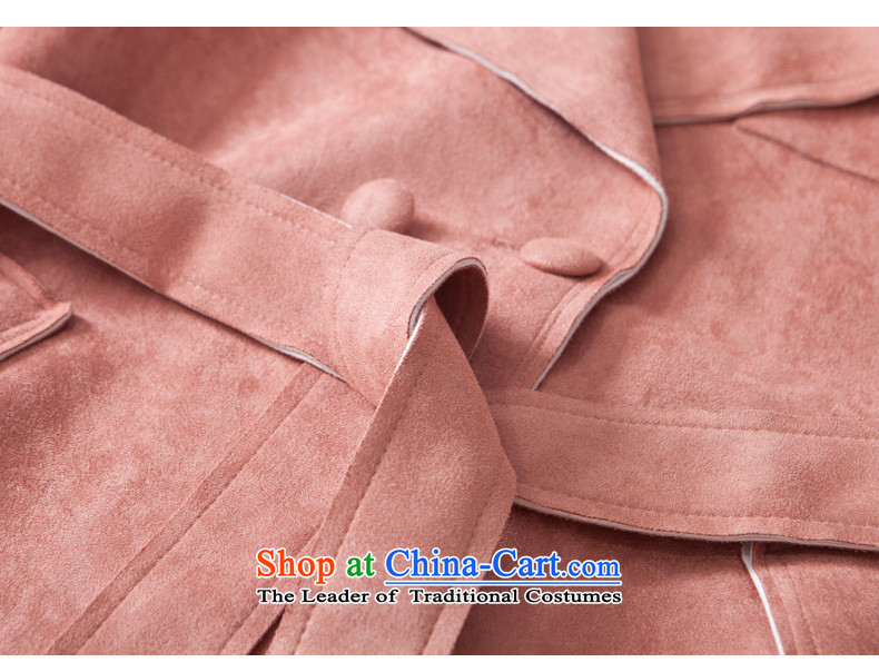 In accordance with the World Hsichih windbreaker female spring and autumn 2015 Autumn replacing New Sau San Uk suede female windbreaker. Ms. long jacket, 743 M pictures, price pink, brand platters! The elections are supplied in the national character of distribution, so action, buy now enjoy more preferential! As soon as possible.