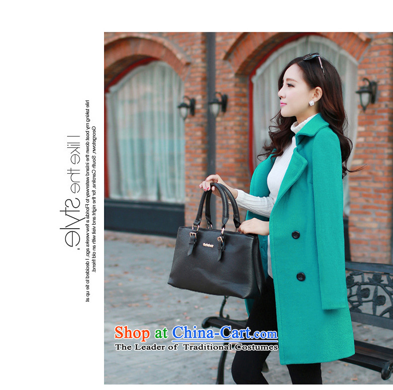 Sin has  2015 winter coats of new products with a wool coat Korean Sau San Fleece Jacket is long hair green M picture, prices, brand platters! The elections are supplied in the national character of distribution, so action, buy now enjoy more preferential! As soon as possible.