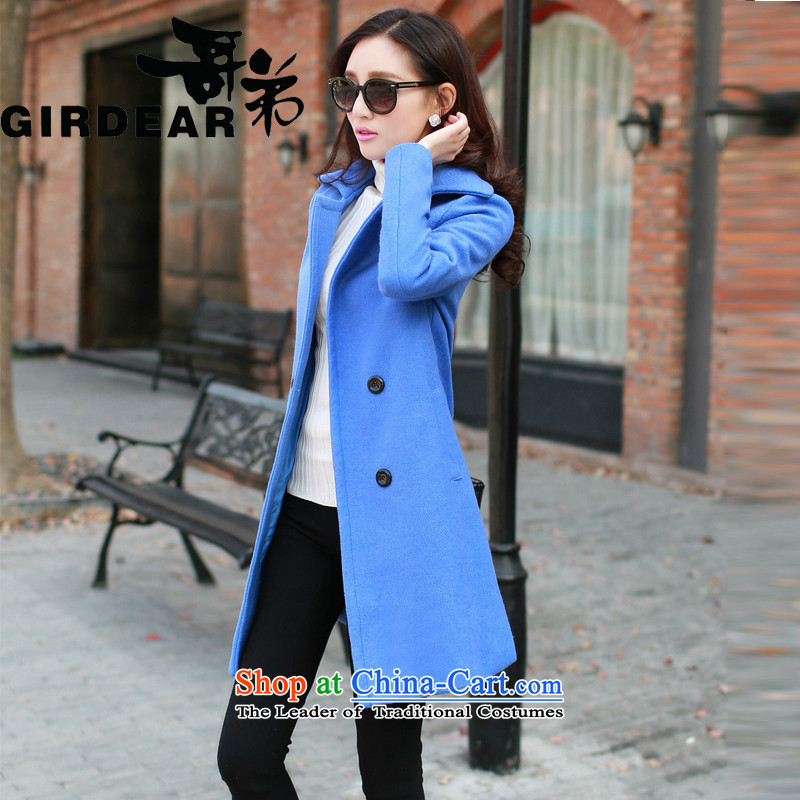 Sin has  2015 winter coats of new products with a wool coat Korean Sau San Fleece Jacket is long hair green M sin has shopping on the Internet has been pressed.