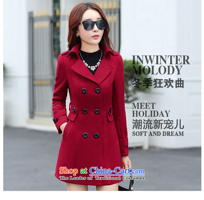 Sin has new autumn and winter 2015 gross coats women's temperament is double-Korean long hair in Sau San? jacket navy blue XXL picture, prices, brand platters! The elections are supplied in the national character of distribution, so action, buy now enjoy more preferential! As soon as possible.