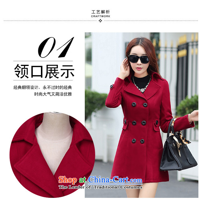 Sin has new autumn and winter 2015 gross coats women's temperament is double-Korean long hair in Sau San? jacket navy blue XXL picture, prices, brand platters! The elections are supplied in the national character of distribution, so action, buy now enjoy more preferential! As soon as possible.