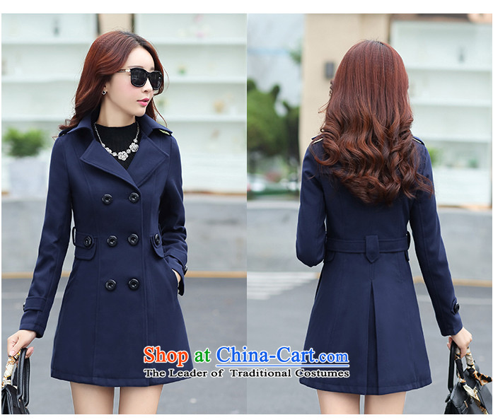 Sin has new autumn and winter 2015 gross coats women's temperament is double-Korean long hair in Sau San? jacket navy blue XXL picture, prices, brand platters! The elections are supplied in the national character of distribution, so action, buy now enjoy more preferential! As soon as possible.