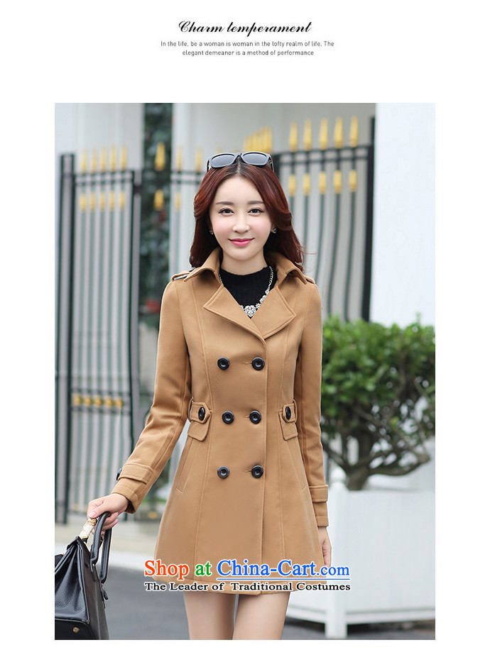 Sin has new autumn and winter 2015 gross coats women's temperament is double-Korean long hair in Sau San? jacket navy blue XXL picture, prices, brand platters! The elections are supplied in the national character of distribution, so action, buy now enjoy more preferential! As soon as possible.