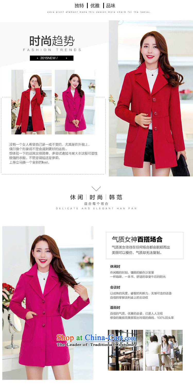 Yu Chien YQ 2015 autumn and winter new Korean fashion in the Sau San plus long cashmere single row clip hair girl Y349 coat of what red XXXL picture, prices, brand platters! The elections are supplied in the national character of distribution, so action, buy now enjoy more preferential! As soon as possible.