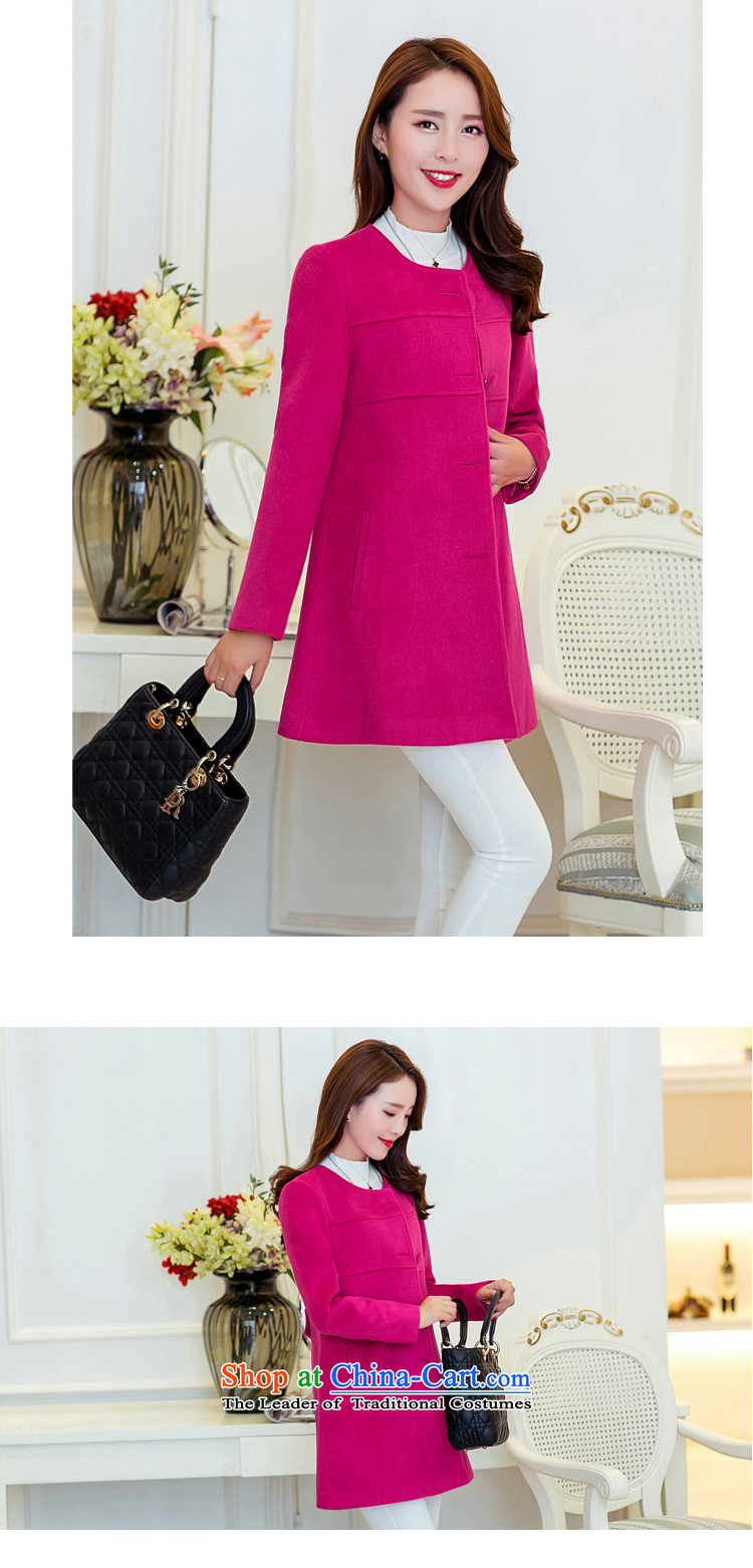 Yu Chien YQ 2015 autumn and winter new Korean fashion in Sau San long cashmere a single row clip hair girl Y350 coats of what red XL Photo, prices, brand platters! The elections are supplied in the national character of distribution, so action, buy now enjoy more preferential! As soon as possible.