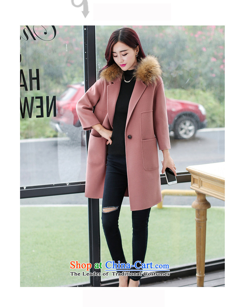 Good docking gross? coats of female butted long 2015 autumn and winter new Korean Sau San wool a wool coat 1597 Pink (without gross collar) M picture, prices, brand platters! The elections are supplied in the national character of distribution, so action, buy now enjoy more preferential! As soon as possible.