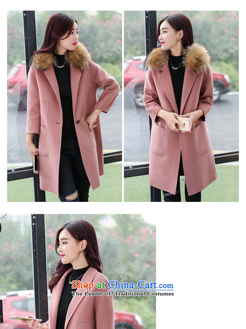 Good docking gross? coats of female butted long 2015 autumn and winter new Korean Sau San wool a wool coat 1597 Pink (without gross collar) M picture, prices, brand platters! The elections are supplied in the national character of distribution, so action, buy now enjoy more preferential! As soon as possible.