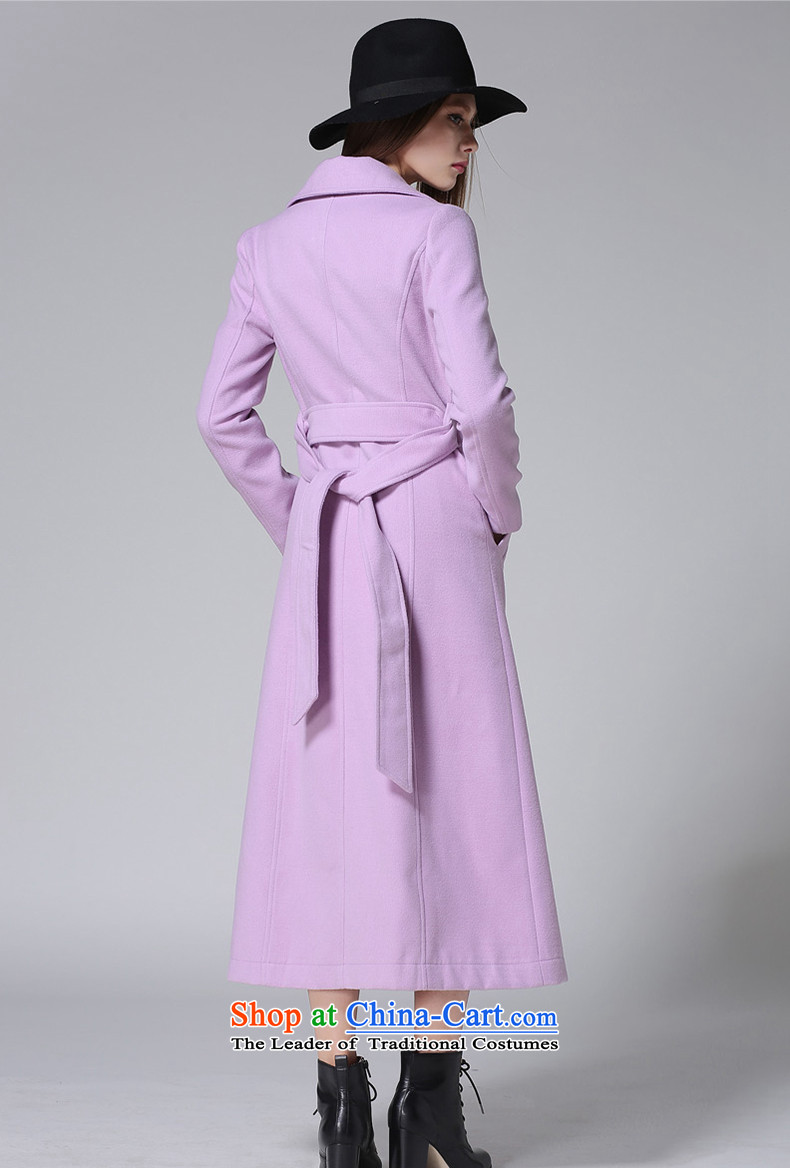 Dream-yuk people 2015 Winter New Product western fare lint-free thick so Sau San sub overcoats double-side cashmere long) wind jacket female purple plush thick L Picture Plus, prices, brand platters! The elections are supplied in the national character of distribution, so action, buy now enjoy more preferential! As soon as possible.