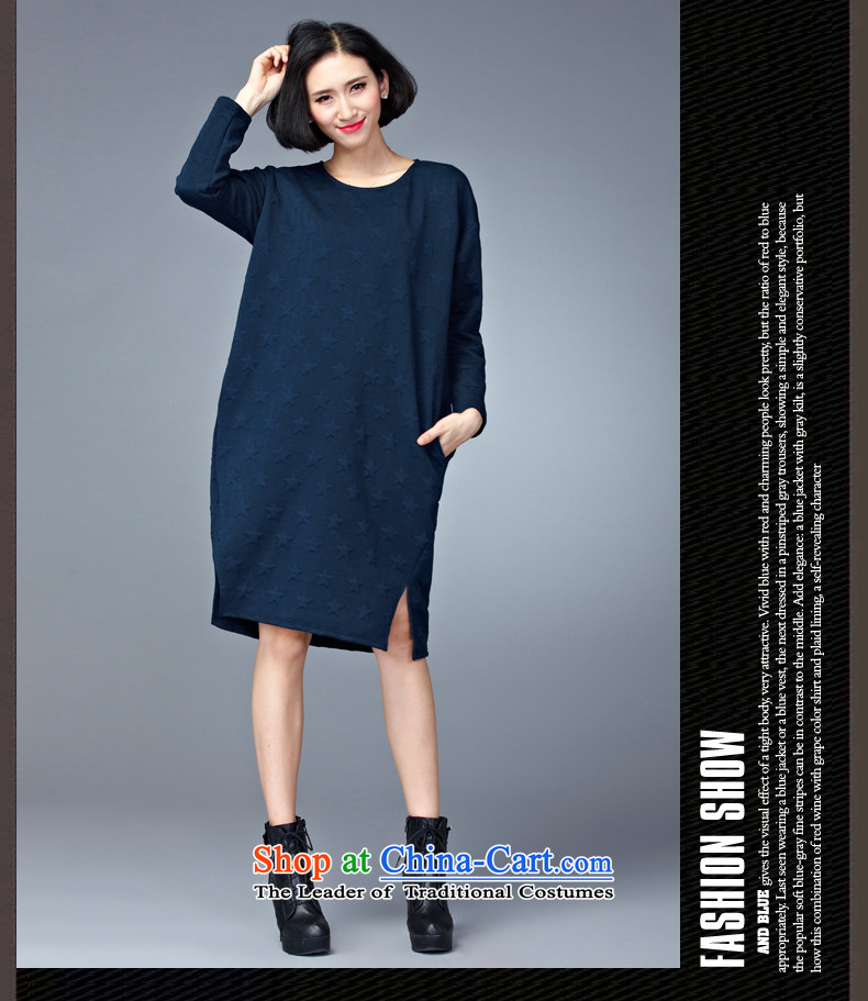  The Korean version of large numbers MEISUDI ladies casual wear cotton folder warm in the establishment of a liberal long thin thick mm modern graphics wild long-sleeved dresses red are code (loose) Picture, prices, brand platters! The elections are supplied in the national character of distribution, so action, buy now enjoy more preferential! As soon as possible.