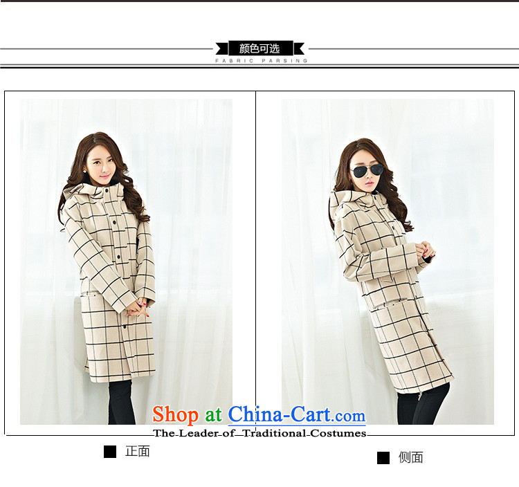 The ge Ting of autumn and winter 2015 Women's new stylish coat gross long? lapel latticed jacket m White President picture, prices, brand platters! The elections are supplied in the national character of distribution, so action, buy now enjoy more preferential! As soon as possible.