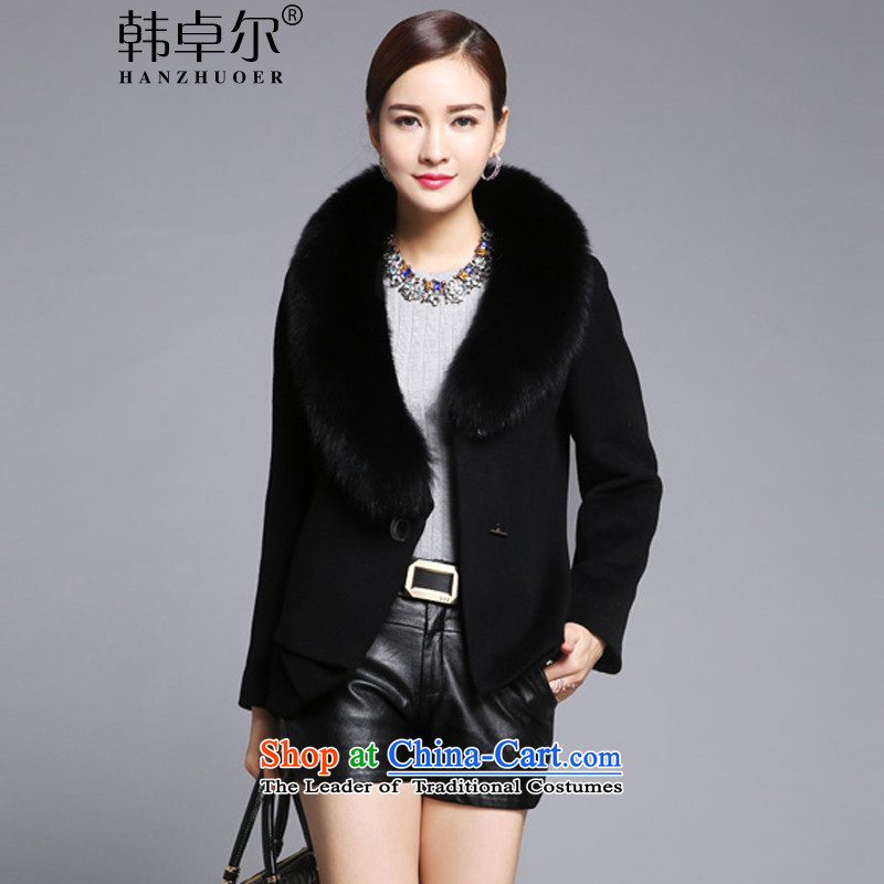 Korea's 20152015 autumn and winter new Korean Foutune of video thin really fox gross collar short Fleece Jacket coat female Q421? BOURDEAUX M lane raining , , , shopping on the Internet