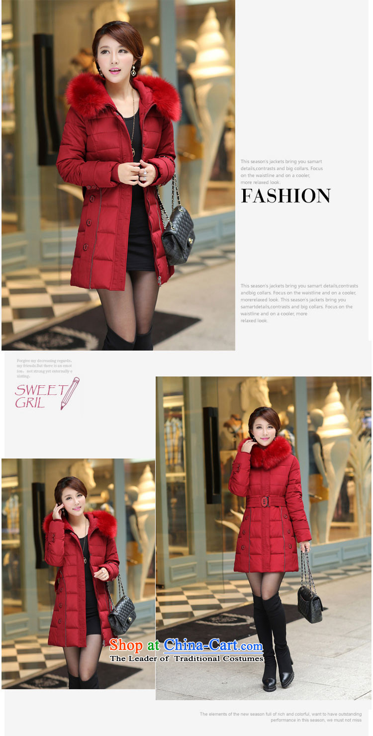 Song Of Yue XL 2015 Korean version of large numbers of ladies feather cotton coat cap reinforcement in the long jacket, a black 6XL(180 Y1306 Nagymaros catty-200 catty) Picture, prices, brand platters! The elections are supplied in the national character of distribution, so action, buy now enjoy more preferential! As soon as possible.