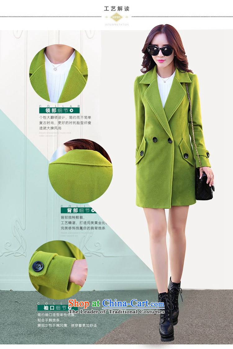 Gil Wo Ika red jacket girl in gross? Long autumn 2015 new lapel cashmere overcoat Sau San female pure color woolen coat pink M picture, prices, brand platters! The elections are supplied in the national character of distribution, so action, buy now enjoy more preferential! As soon as possible.