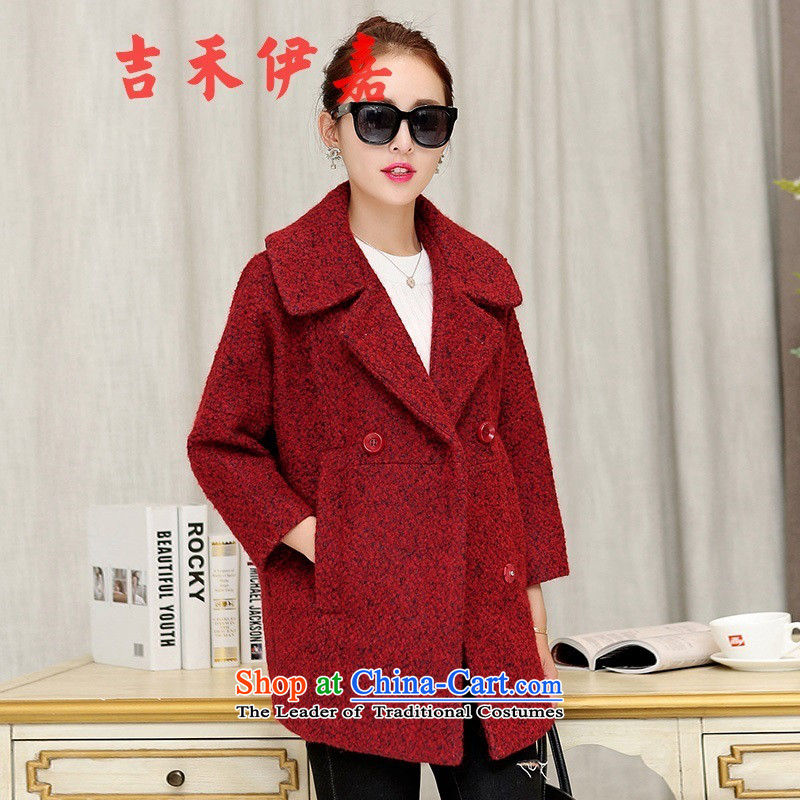 Gil Wo Ika 2015 autumn and winter new Korean Dongdaemun gross? in thick female jacket long winter coats, wool? BOURDEAUX S, Gil Wo Ika shopping on the Internet has been pressed.