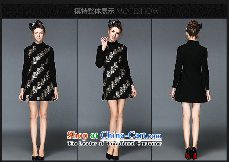Elizabeth 2015 Western style and discipline Fall/Winter Collections for larger female new dresses thick mm Heavy Industry on-chip to xl graphics thin Q118- Sau San temperament black 3XL picture, prices, brand platters! The elections are supplied in the national character of distribution, so action, buy now enjoy more preferential! As soon as possible.