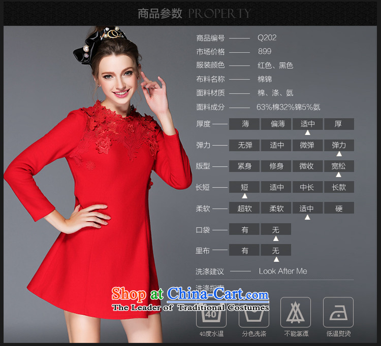 Elizabeth 2015 Western brands discipline high-end winter larger female new lace dresses long-sleeved stitching thick solid mm a skirt Q202- thin black 2XL video picture, prices, brand platters! The elections are supplied in the national character of distribution, so action, buy now enjoy more preferential! As soon as possible.