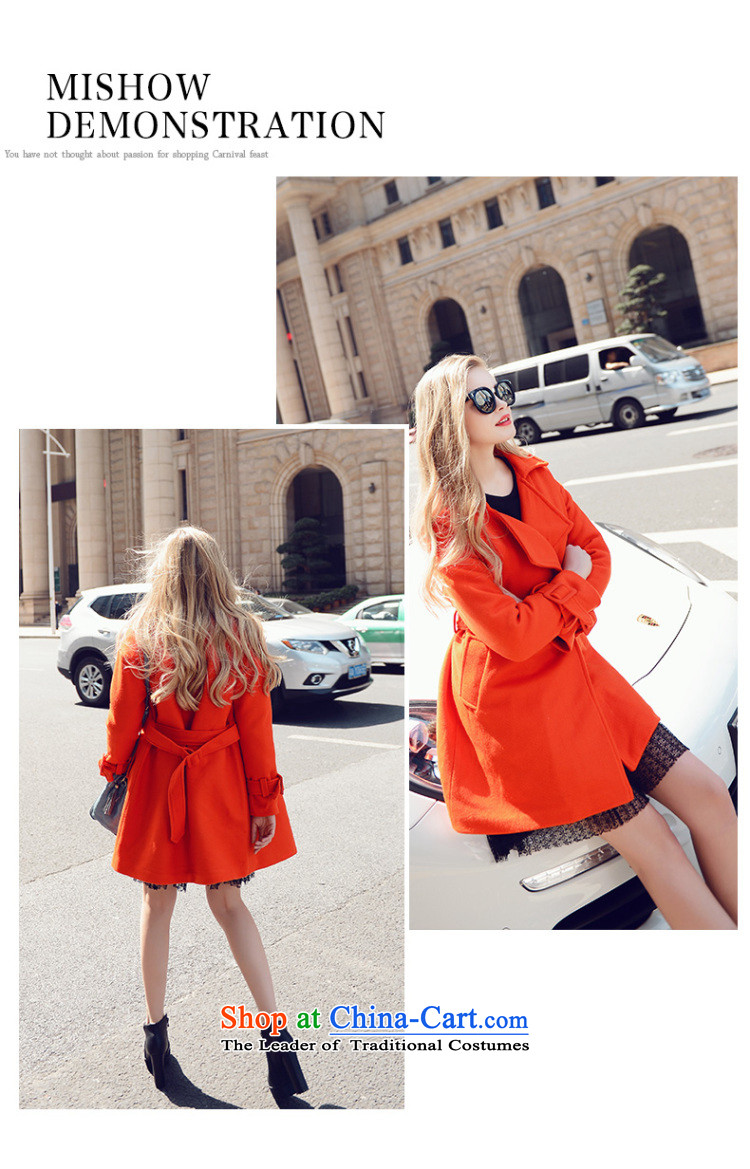 Use Show 2015 winter new product version Korea long-sleeved V-neck in long folder cotton warm jacket coat? female gross orange S picture, prices, brand platters! The elections are supplied in the national character of distribution, so action, buy now enjoy more preferential! As soon as possible.