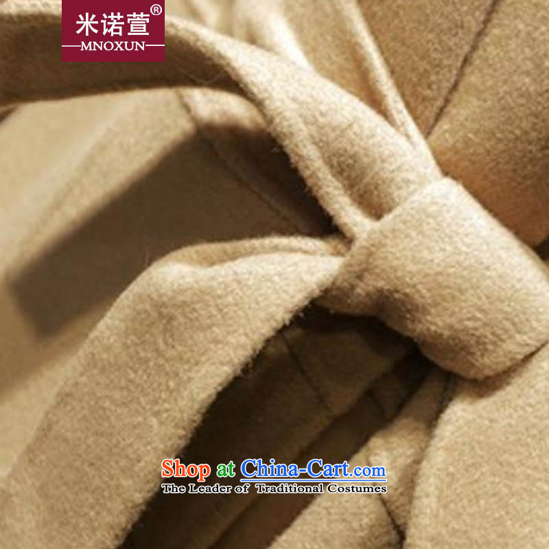 Mineau Xuan #2015 autumn and winter new v-neck? coats that long jacket K808 gross Sau San? , L, M, Gray Xuan (MNOXUN) , , , shopping on the Internet