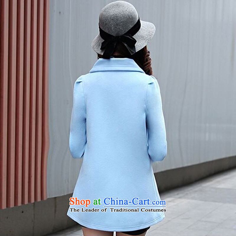 Better, Yi 2015 Fall/Winter Collections in the new long-sleeved Gross Gross fox? A Version field M8092 coats light blue coat of better S, shopping on the Internet has been pressed.