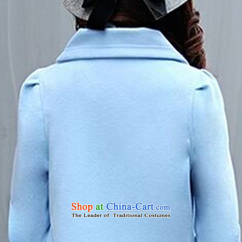 Better, Yi 2015 Fall/Winter Collections in the new long-sleeved Gross Gross fox? A Version field M8092 coats light blue coat of better S, shopping on the Internet has been pressed.
